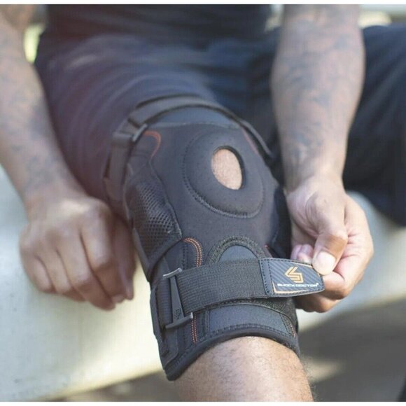 Shock Doctor Compression Knee Brace, Unisex, Maximum Support, Dual Hinges, Small - Picture 4 of 5